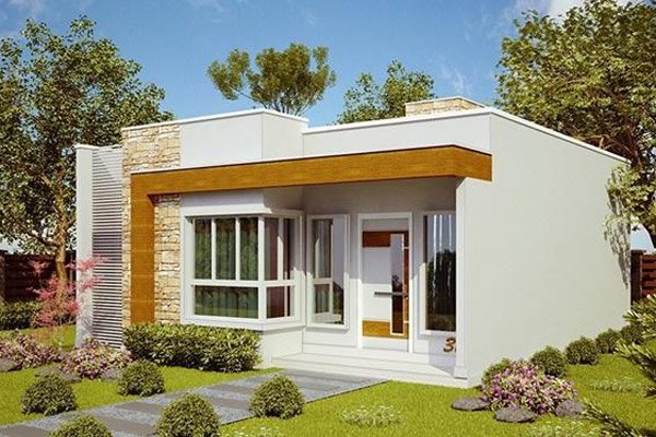 Thoạt nhìn thôi, hẳn bạn sẽ cảm nhận được sự bình yên, thân thuộc mà mẫu nhà cấp 4 mái bằng này mang lại.