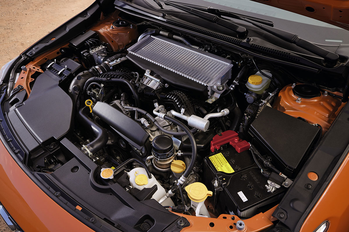 Subaru WRX 2022 sử dụng động cơ mới.