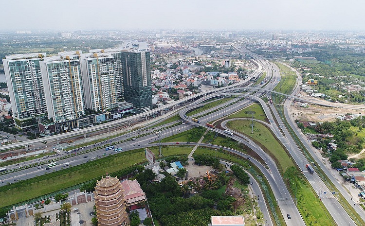 hình ảnh một góc TP. Thủ Đức nhìn từ trên cao
