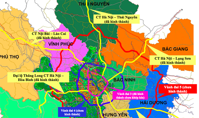 Mạng lưới đường vành đai vùng thủ đô.