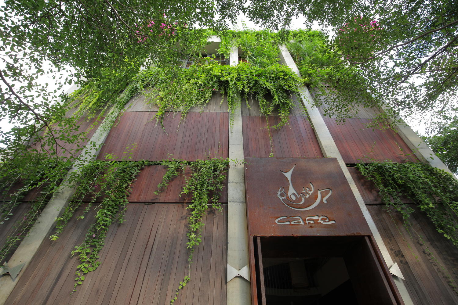 cận cảm tường ngoại thất Bonte Cafe