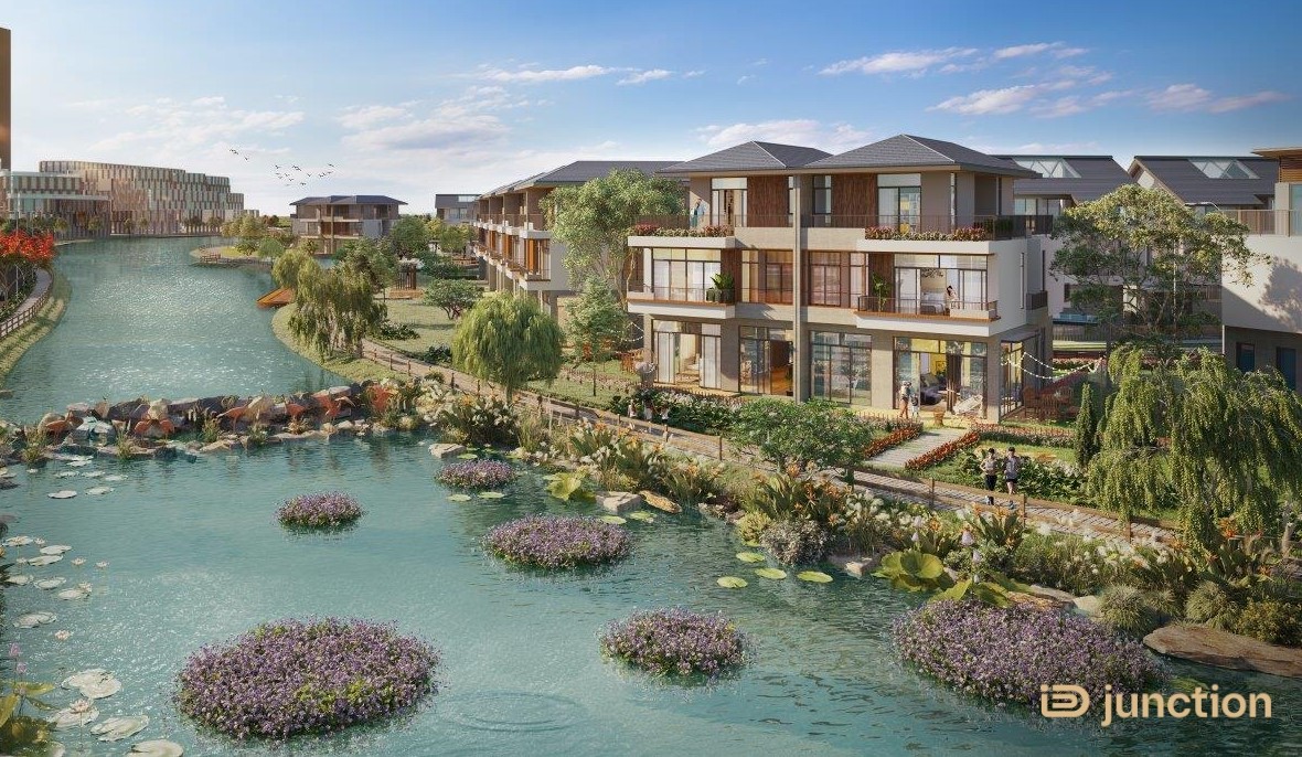 Bố tr&iacute; thảm thực vật của c&ocirc;ng nghệ Wetland l&agrave;m tăng th&ecirc;m kh&ocirc;ng gian xanh cho dự &aacute;n