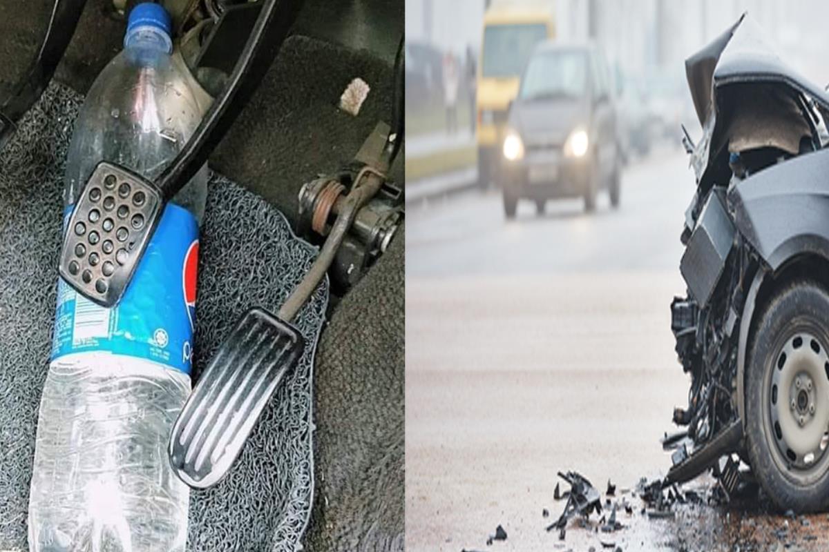 chai nước tr&ecirc;n &ocirc; t&ocirc; g&acirc;y nguy hiểm
