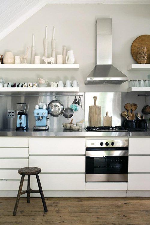 Backsplash bằng th&eacute;p kh&ocirc;ng gỉ 