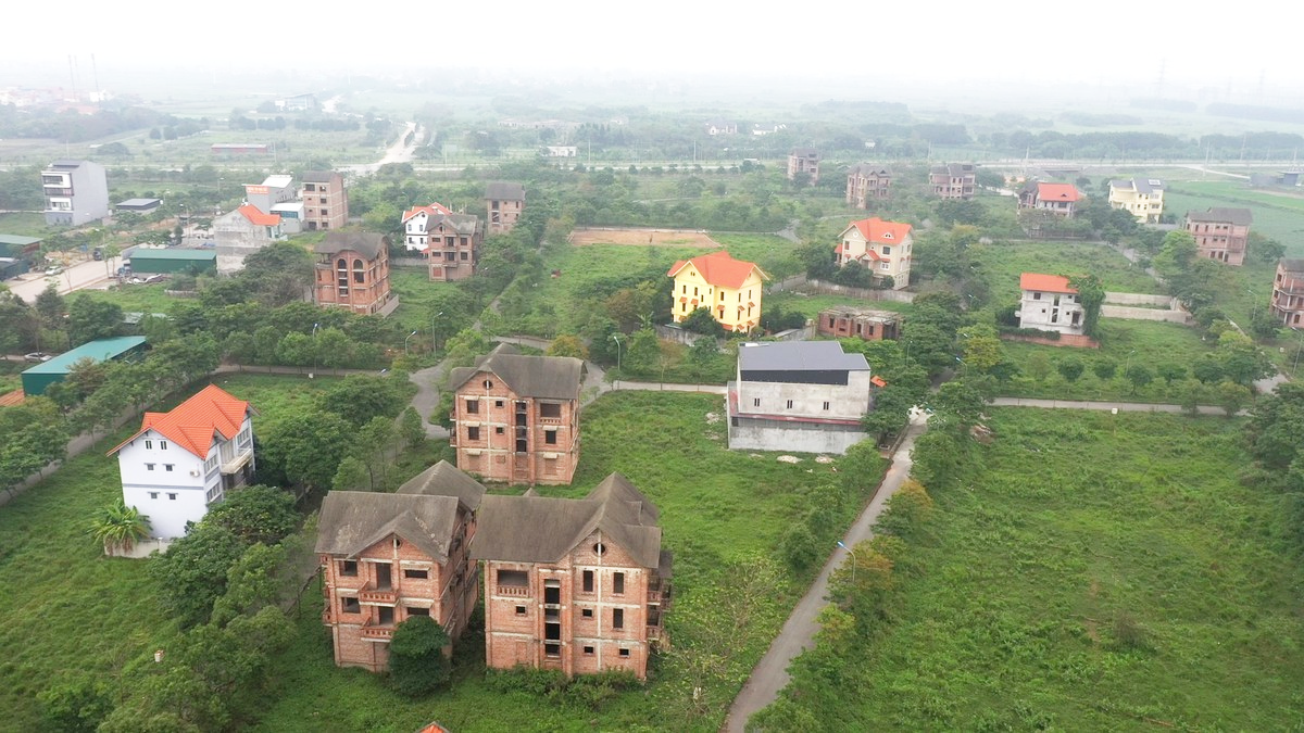 hình ảnh dự án nhà phố, biệt thự chậm triển khai nhìn từ trên cao