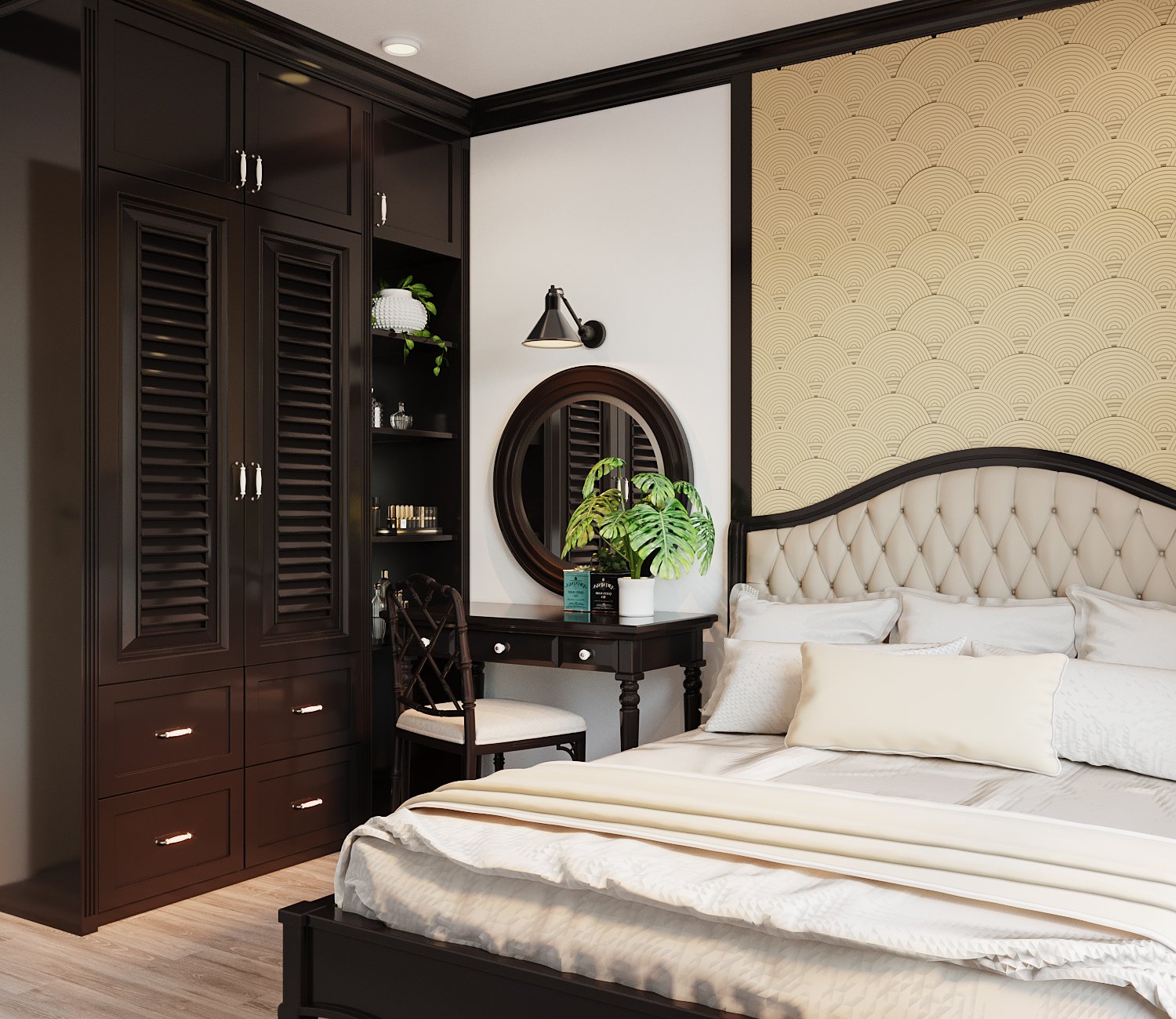 Mọi góc nhỏ trong căn hộ đều được chăm chút tỉ mỉ với đường nét thiết kế nội thất sắc nét, phối màu tinh tế, hài hòa.