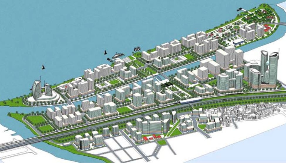 hình ảnh phối cảnh tổng thể các khu đô thị dọc hai bên tuyến metro
