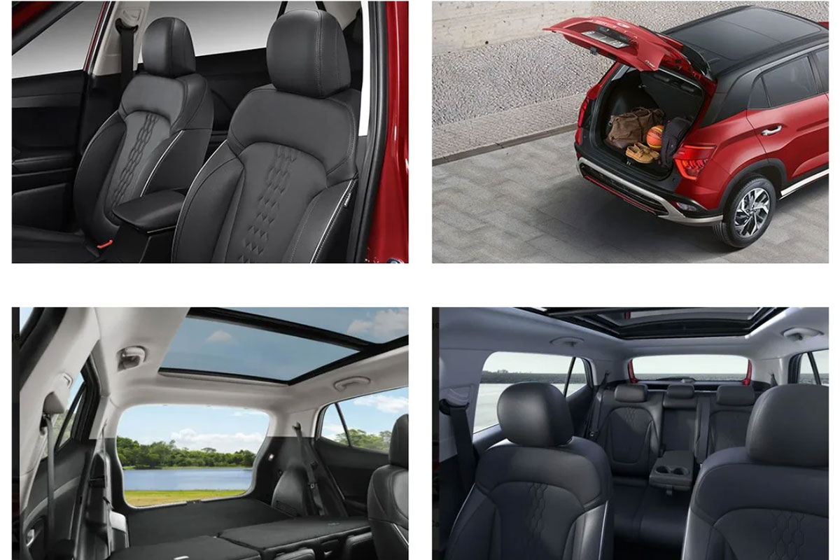 Hyundai Creta 2022 c&oacute; kh&ocirc;ng gian ngồi rộng r&atilde;i.