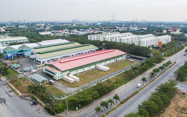 hình ảnh một khu công nghiệp nhìn từ trên cao