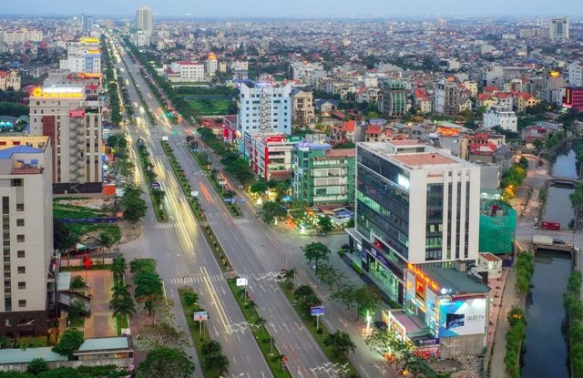 Hình ảnh một góc TP. Hải Phòng nhìn từ trên cao