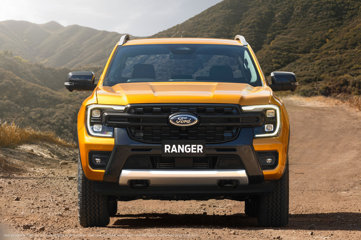 Ford Ranger sở hữu một diện mạo mạnh mẽ.