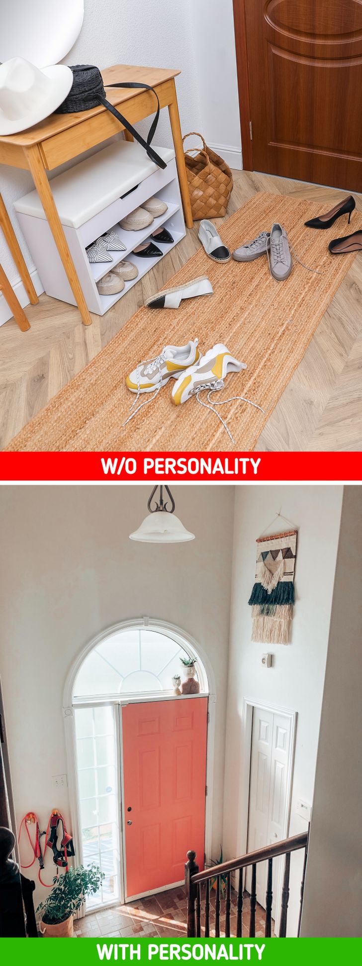 Lối vào nhà cực hút mắt với cửa sơn màu đỏ cam. Lối vào nhà cực hút mắt với cửa sơn màu đỏ cam.