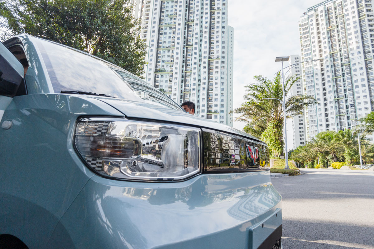 Cụm đèn trước của Hùng Quang Mini EV Cụm đèn trước của Hùng Quang Mini EV.