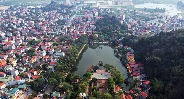 một góc huyện Quốc Oai nhìn từ trên cao
