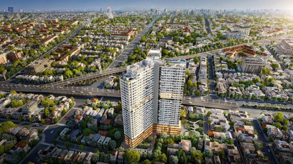 A high angle view of a buildingDescription automatically generated with medium confidence