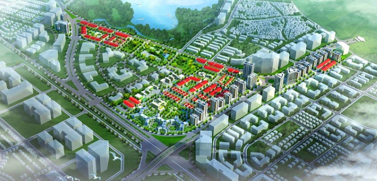 h&igrave;nh ảnh phối cảnh tổng thể một khu đ&ocirc; thị nh&igrave;n từ tr&ecirc;n cao