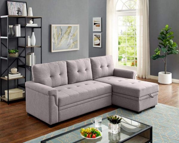Bộ sofa nhỏ m&agrave;u x&aacute;m nhạt c&oacute; thể sắp xếp t&ugrave;y chỉnh linh hoạt. Mẫu ghế n&agrave;y ph&ugrave; hợp để đặt trong ph&ograve;ng kh&aacute;ch nhỏ hoặc văn ph&ograve;ng tại nh&agrave;.