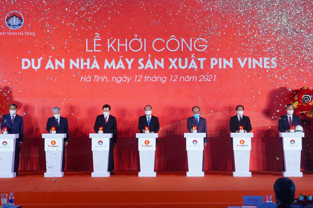 VinFast hởi công dự án nhà máy sản xuất Pin VinES 4.000 tỷ đồng tại Hà Tĩnh.