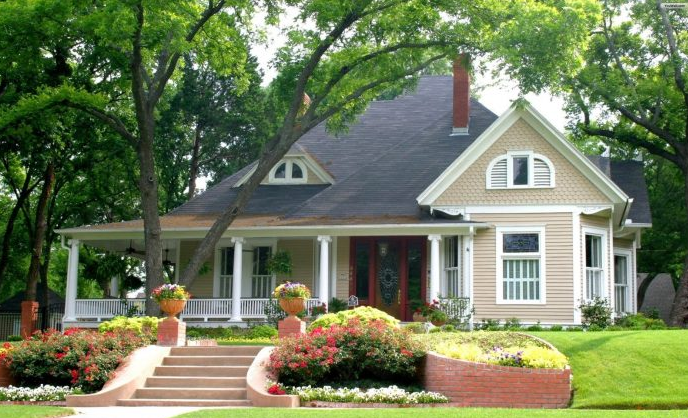 h&igrave;nh ảnh ng&ocirc;i nh&agrave; dưới t&aacute;n c&acirc;y xanh m&aacute;t minh họa cho Việt kiều mua nh&agrave;