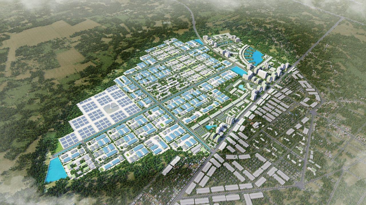 h&igrave;nh ảnh phối cảnh tổng thể một khu c&ocirc;ng nghệ cao 