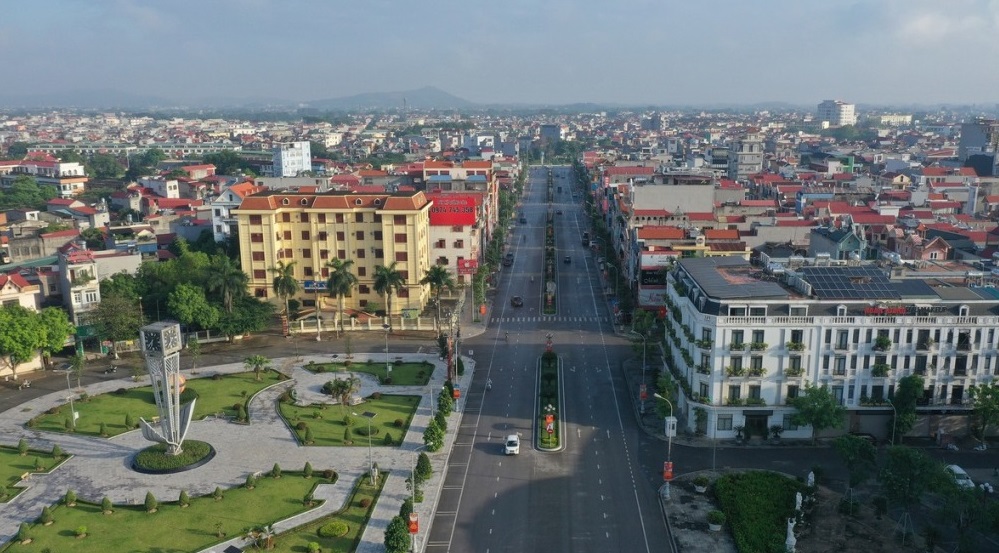 h&igrave;nh ảnh một g&oacute;c TP. Bắc Giang nh&igrave;n từ tr&ecirc;n cao