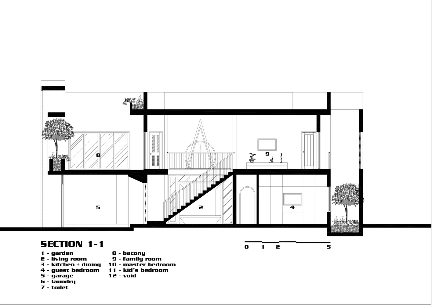Mặt cắt ngang c&ocirc;ng tr&igrave;nh - 1