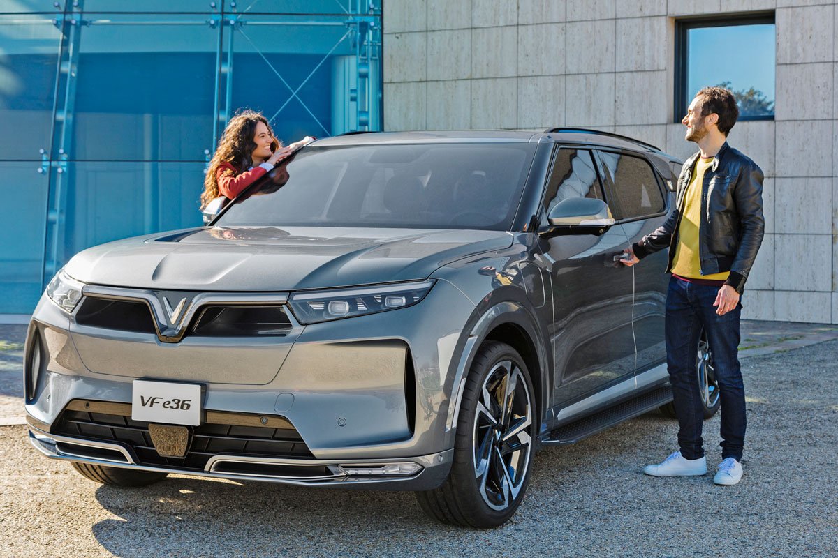 Thiết kế ngoại thất mẫu SUV điện cỡ lớn VF e36