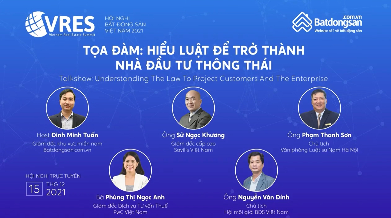 Chuyên gia khách mời tại tọa đàm ngày 3 - VRES 2021