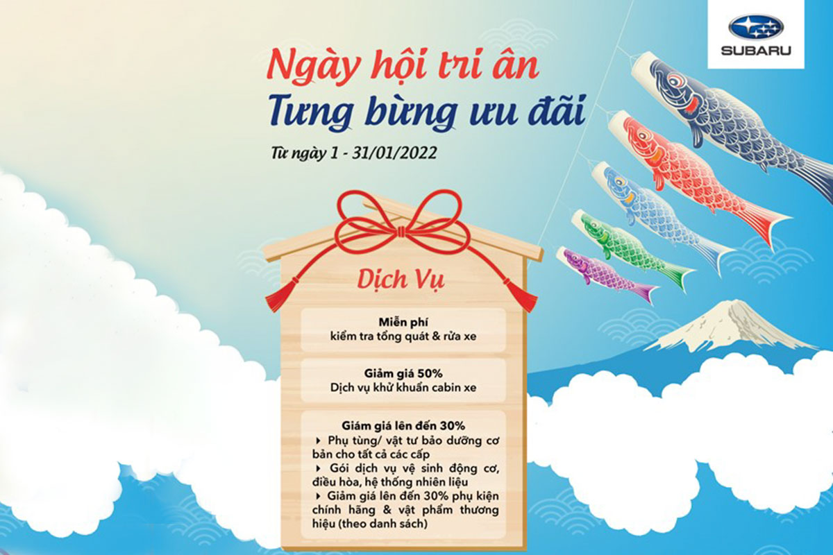 Chương trình ưu đãi của Subaru.