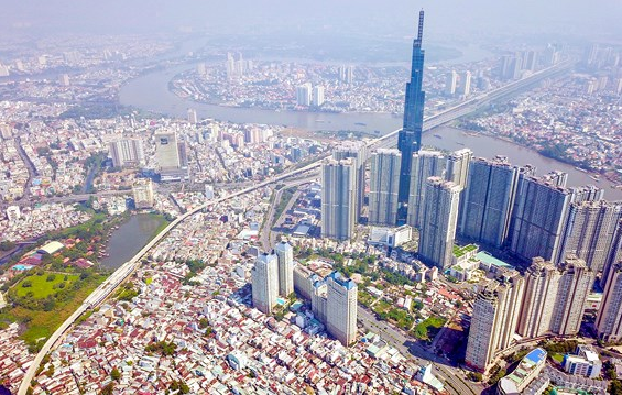 một g&oacute;c TP.HCM nh&igrave;n từ tr&ecirc;n cao