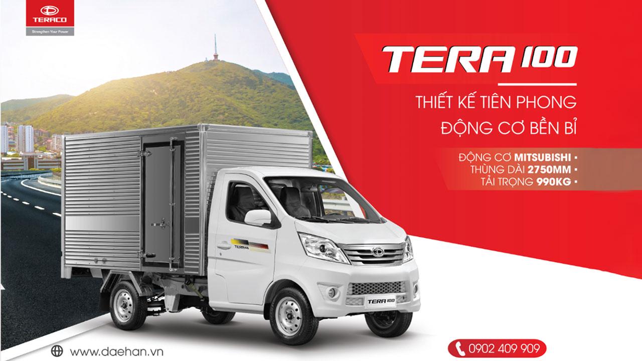 Xe Tera100 bán chạy thứ 2 phân khúc xe tải nhỏ dưới 1 tấn năm 2021.