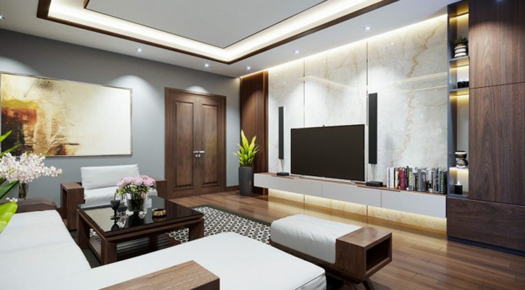 Mẫu thiết kế nội thất ph&ograve;ng kh&aacute;ch biệt thự phong c&aacute;ch sang trọng, tối giản nhưng vẫn to&aacute;t l&ecirc;n vẻ sang trọng, tinh tế.