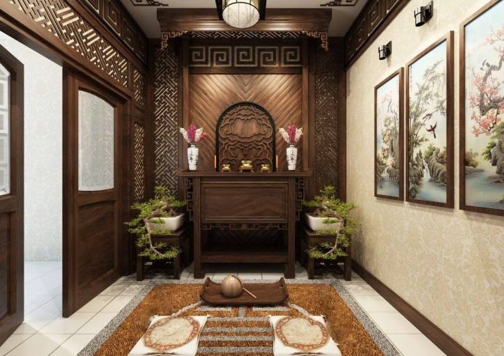 Ph&ograve;ng thờ nghi&ecirc;m trang v&agrave; ấm &aacute;p.
