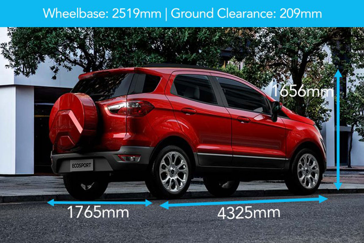 k&iacute;ch thước Ford EcoSport.
