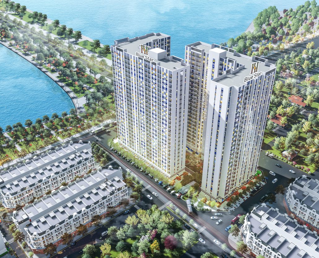 Phối cảnh tổng thể Hanhomes Blue Star
