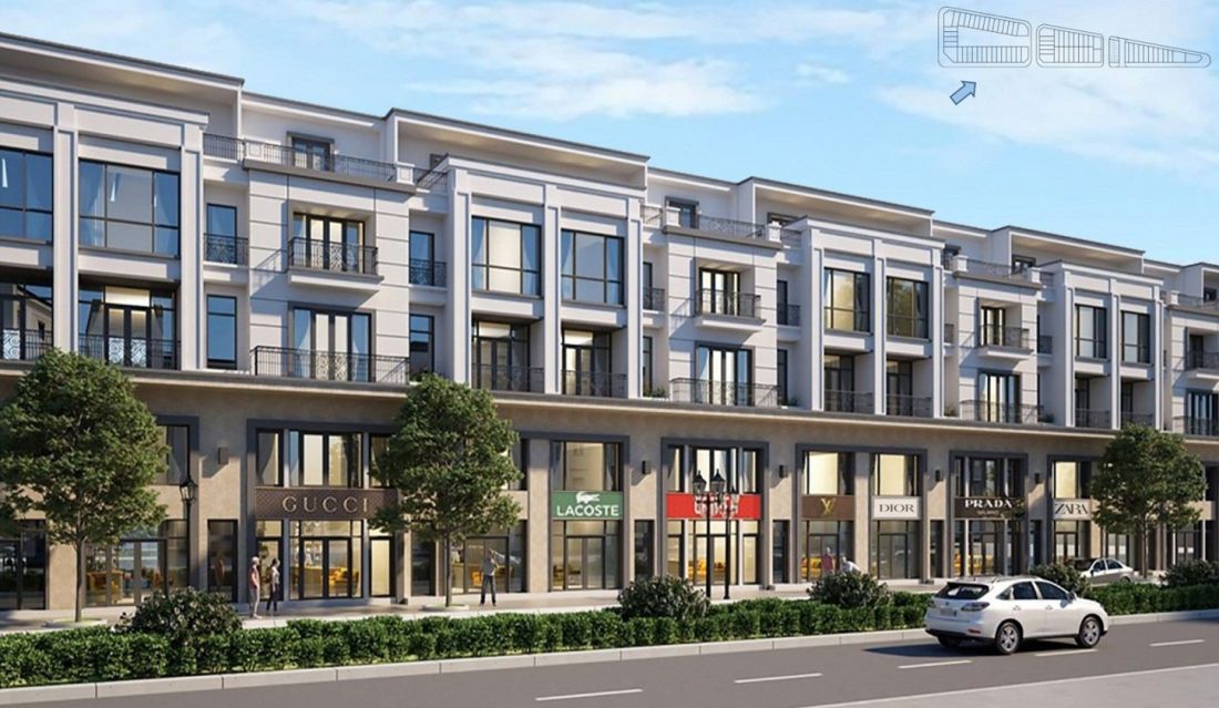Phối cảnh nhà phố thương mại Gia Lâm Central Metropolitan 