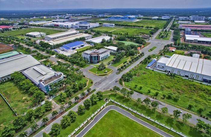 hình ảnh một khu công nghiệp nhìn từ trên cao