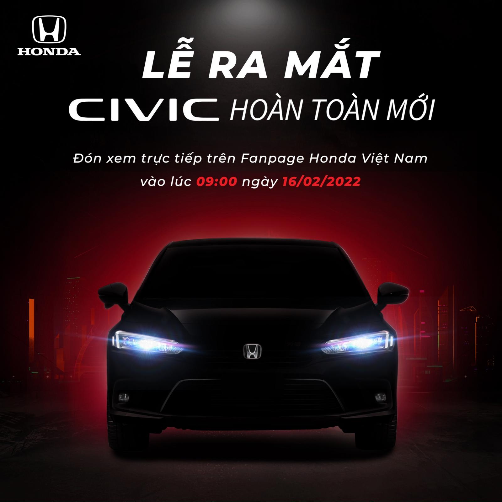 Honda Civic 2022 có nhi&ecirc;̀u tính năng hi&ecirc;̣n đại, sẵn sàng vén màn vào ngày mai 1