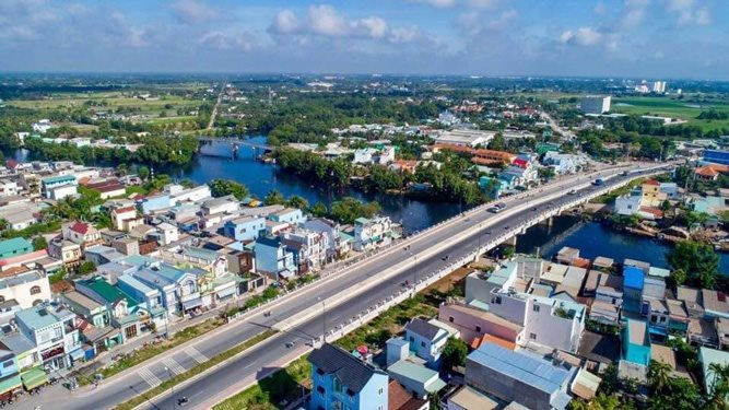 h&igrave;nh ảnh một g&oacute;c huyện B&igrave;nh Ch&aacute;nh nh&igrave;n từ tr&ecirc;n cao