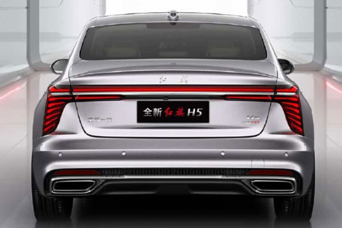 Thiết kế đu&ocirc;i xe Hongqi H5.