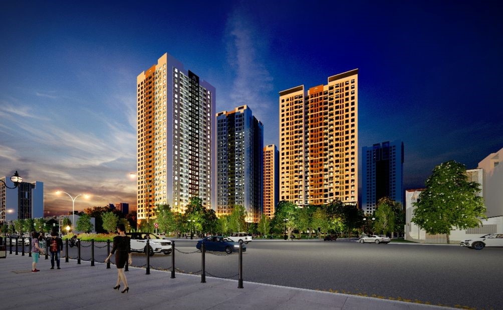 Phối cảnh tổng thể dự án chung cư Rose Town Hoàng Mai, Hà Nội