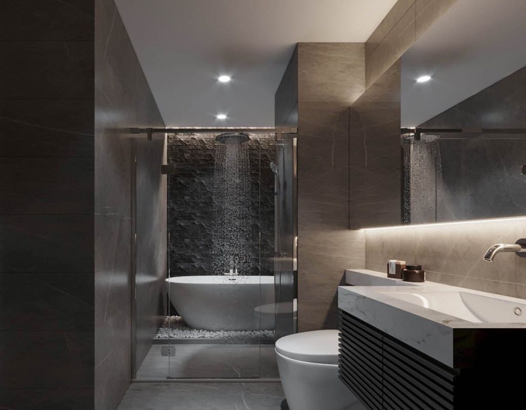 Ph&ograve;ng tắm được đầu tư nội thất cao cấp, sang trọng như spa nghỉ dưỡng.