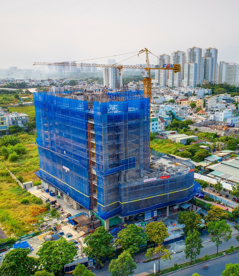 Viva Plaza đã hoàn thiện đầy đủ pháp lý và xây đến tầng 14.