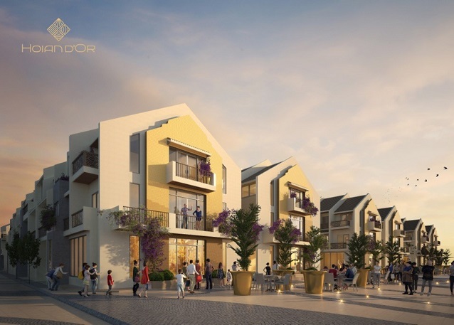 Kiến tr&uacute;c c&aacute;c căn shophouse nh&igrave;n từ ph&iacute;a ngo&agrave;i