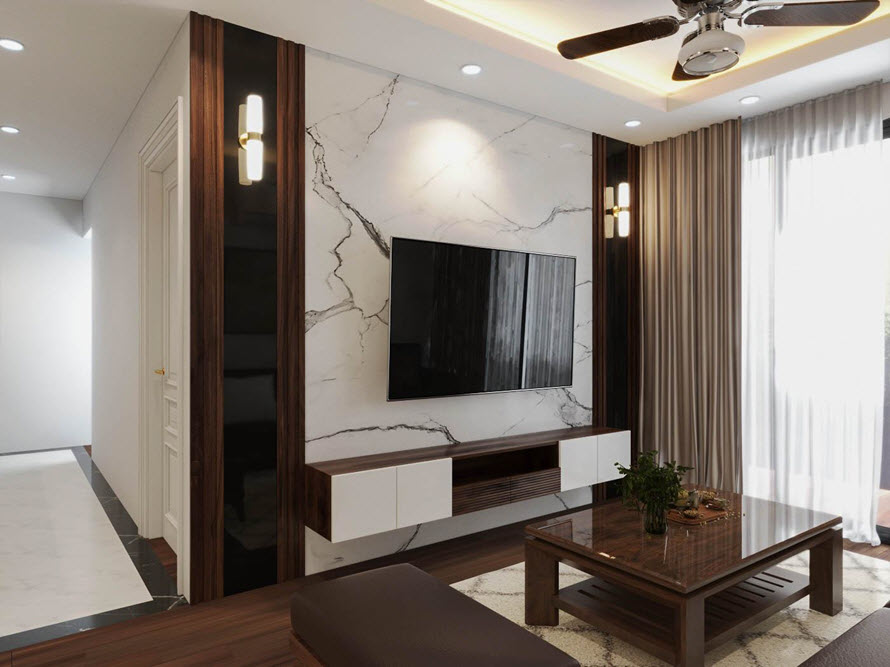 Đường nét nội thất đơn giản, khỏe khoắn, không quá cầu kỳ kiểu cách như phong cách Tân cổ điển truyền thống.