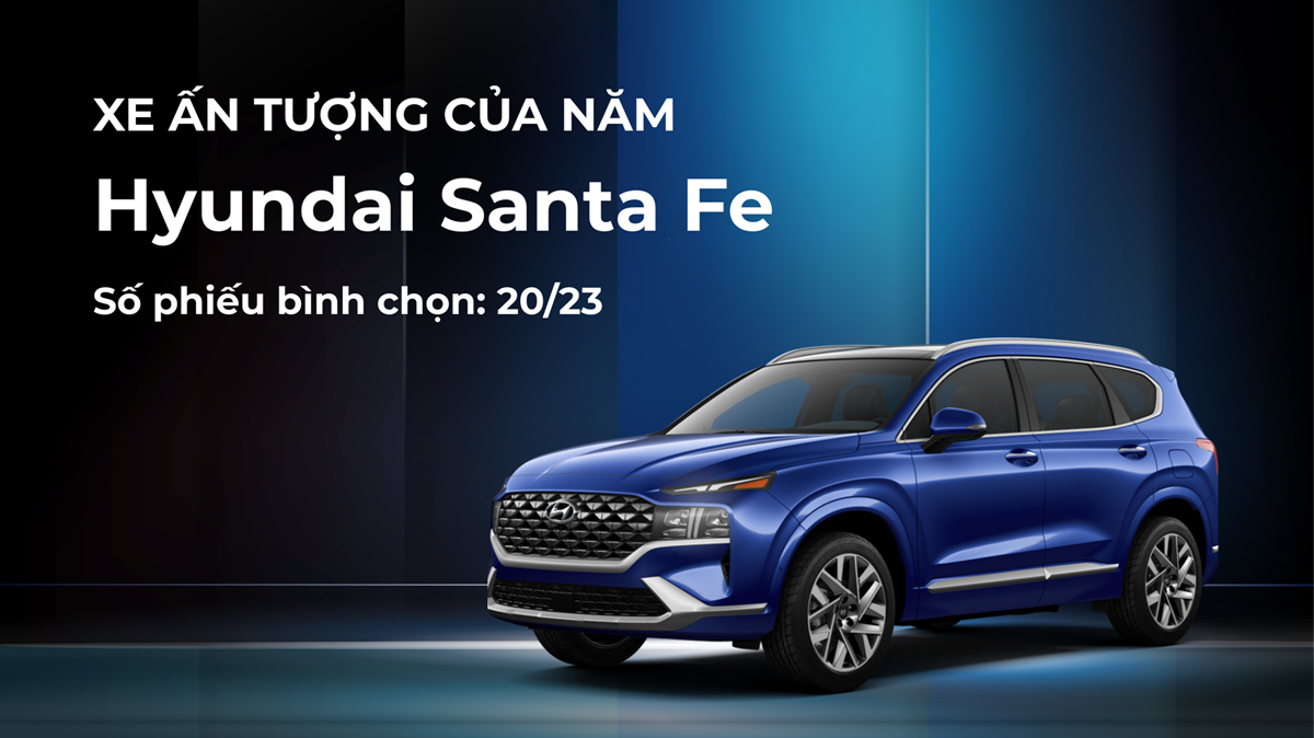  &ldquo;Xe ấn tượng của năm 2022&rdquo; thuộc về Hyundai Santa Fe.
