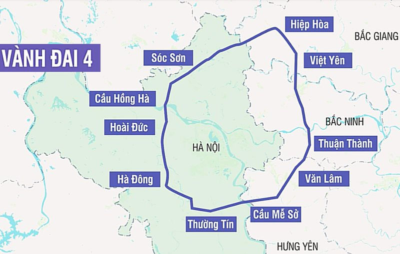 Sơ đồ đường v&agrave;nh đai 4