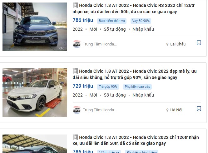 Kích c&acirc;̀u tháng 4, đại lý giảm 50 tri&ecirc;̣u cho m&acirc;̃u xe Honda Civic 2022 1