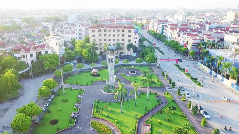 Hình ảnh một góc TP. Bắc Giang nhìn từ trên cao