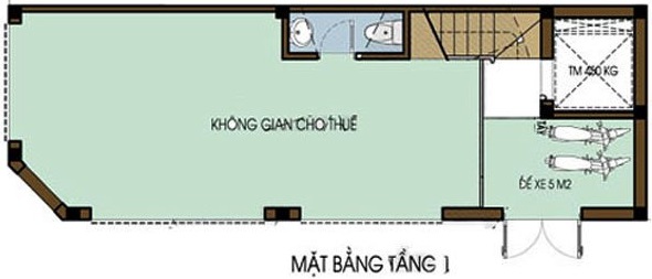 Mặt bằng c&ocirc;ng năng tầng 1 nh&agrave; l&ocirc; 6,5 tầng